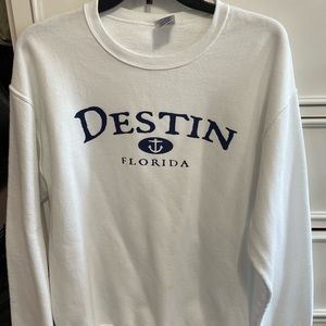 Destin White Crewneck